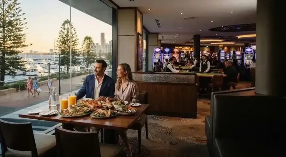 Terrace seating overlooking Darling Harbour