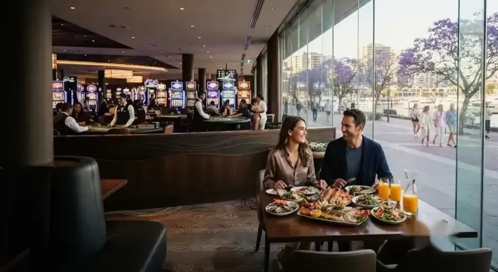 Guests toasting at the table